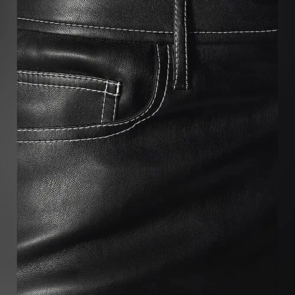 STAUD Eli High-Rise Faux Leather Pants